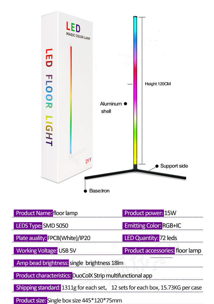 RGB Nordic Corner Floor Lamp ✨
