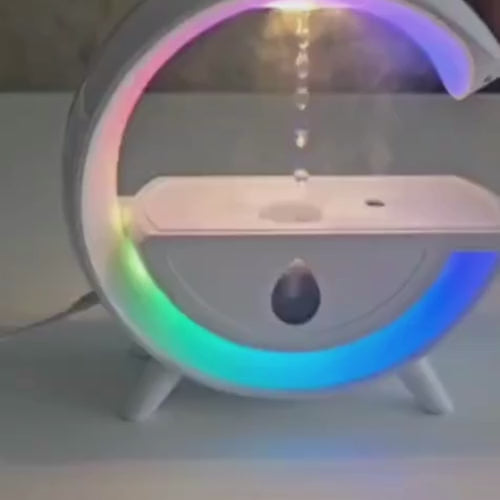 Load video: Anti-Gravity Humidifier Water Drop RGB Desk LED Night Light